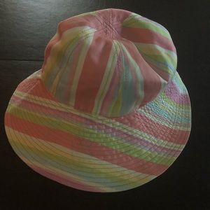 Coach multi color striped Bucket Hat